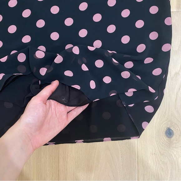 Laura | Black Polka Dot Ruffle Sleeve Long Sleeve Blouse 🖤 - Picture 10 of 14